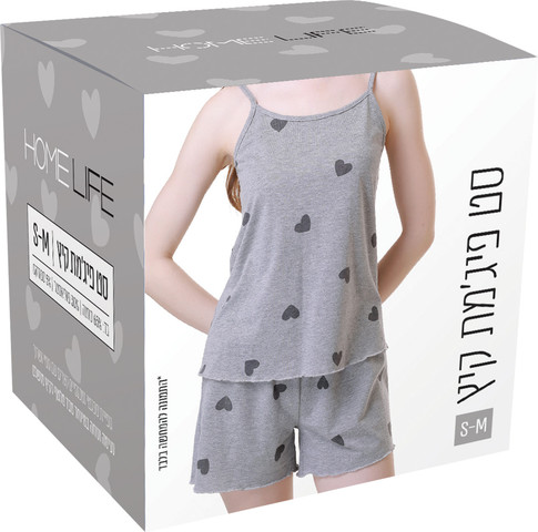 פיג'מת קיץ אפור S/M
