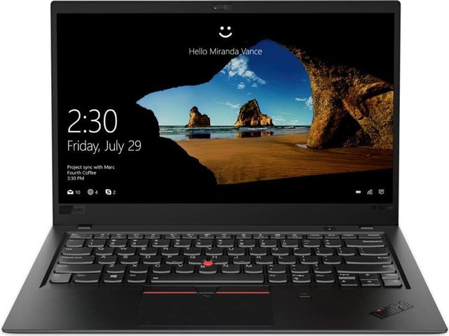 מחשב נייד מהסדרה המבוקשת LENOVO ThinkPad X1 Carbon מעבד I7 דור 8 זיכרון 16GB דיסק קשיח 512GB SSD ומערכת הפעלה WIN 10 PRO מסך מגע 14 אינץ' - מחודש