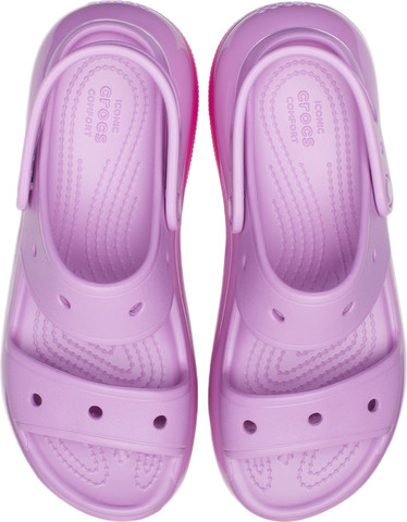 Crocs Classic Mega Crush Sandal - סנדל פלטפורמה קרוקס לנשים בצבע ורוד