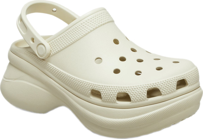 Crocs Classic Mega Crush Sandal - סנדל פלטפורמה קרוקס לנשים בצבע עצם