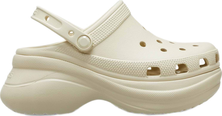 Crocs Classic Mega Crush Sandal - סנדל פלטפורמה קרוקס לנשים בצבע עצם