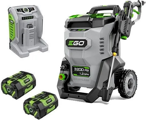 מכונת שטיפה בלחץ נטענת Brushless 56V + שתי סוללות 7.5Ah + מטען מהיר מאוד