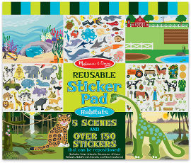 melissa and doug חוברת מדבקות חיות וסביבתן