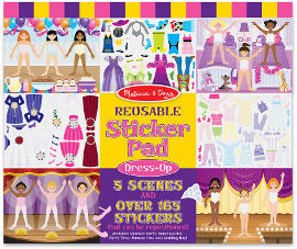 melissa and doug חוברת מדבקות הלבשה