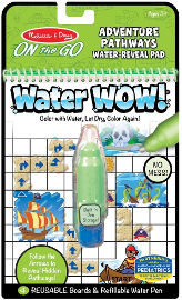 melissa and doug חוברת צביעה רב פעמית טוש מים 4 דפים - מבוכים