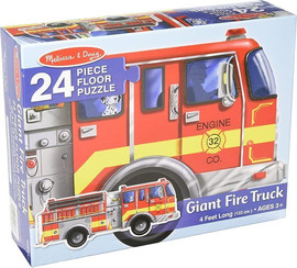 melissa and doug פאזל רצפה ענק 24 חלקים 120 סמ - כבאית - Melissa and Doug