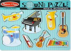 melissa and doug פאזל עץ כלי נגינה מנגנים - Melissa and Doug