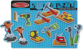 melissa and doug פאזל צלילים מעץ- כלי עבודה