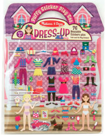 melissa and doug סט 76 מדבקות נפוחות רב פעמיות תלת מימדיות - בנות מתלבשות