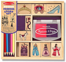 melissa and doug סט חותמות עץ נסיכות