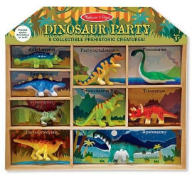 melissa and doug סט מסיבת דינוזאורים 9 חלקים