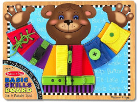 melissa and doug לוח פאזל דובי לימודי מעץ