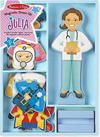 melissa and doug סט הלבשה מגנטי מעץ ג'וליה - Melissa and Doug