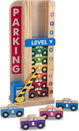 melissa and doug מגדל חניה למכוניות למשחק ולימוד ספירה 11 חלקים