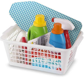 melissa and doug ערכת כביסה וגיהוץ 14 חלקים מעץ ופלסטיק