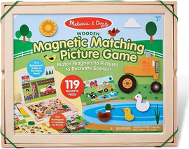 melissa and doug משחק התאמת צורות מגנטיות מעץ - Melissa and Doug