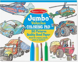 melissa and doug חוברת צביעה גדולה - מכוניות מבית מליסה ודאג Melissa And Doug