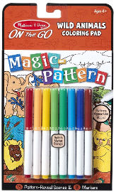 melissa and doug חוברת צביעה 15 דפים + 8 טושים - חיות בר