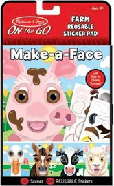 melissa and doug חוברת מדבקות פרצופים חווה - Melissa and Doug