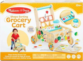 melissa and doug עגלת קניות מעץ - לימוד צורות - Melissa And Doug