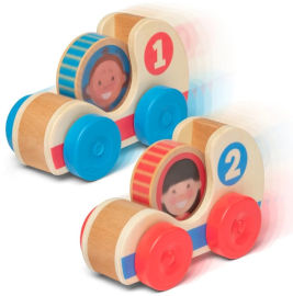 melissa and doug Go Tots משחקי התפתחות מעץ - מכוניות מרוץ