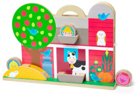 melissa and doug Go Tots משחקי התפתחות מעץ - אסם דו-צדדי