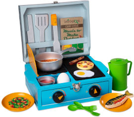 melissa and doug סל מכולת על גלגלים עם אביזרים