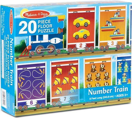 melissa and doug פאזל רצפה רכבת מספרים