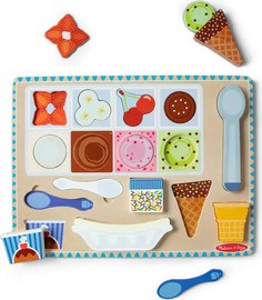 melissa and doug פאזל מגנטי מעץ גלידה - Melissa And Doug