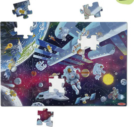 melissa and doug פאזל רצפה חלל זוהר בחושך - 48 חלקים - Melissa And Doug