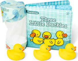 melissa and doug ספר אמבטיה עם צעצועי ברווזים
