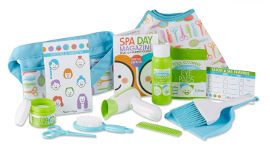 melissa and doug סט סלון וספא למשחקי דמיון עם מייבש שיער חשמלי 16 חלקים
