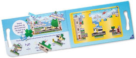 melissa and doug זוג פאזלים מגנטיים 15 חלקים כל אחד - כלי תחבורה