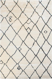 השטיח האדום שטיח מרקש 06 קרם/שחור לחדר שינה