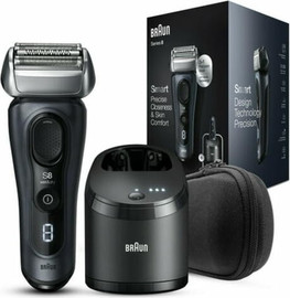 BRAUN מכונת גילוח בראון סדרה 8 עם מתקן שטיפה Braun 8453CC