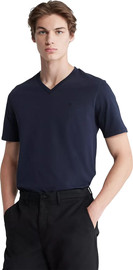 Calvin Klein טי שרט Calvin Klein צווארון וי לגברים