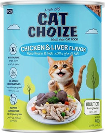 CATS CHOICE CAT CHOIZE - מזון רטוב לחתול בוגר בטעם עוף וכבד 400 גר'