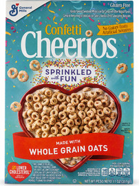 General Mills Cheerios conffetti צ׳יריוס דגני בוקר וניל קונפטי