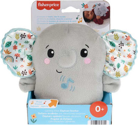 Fisher-price בובת פיל מרגיעה מקטיפה דגם Plush Elephant Baby Toy, Portable Sound Machine with Music and Vibrations