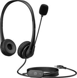 HP אוזניות חוטיות למחשב HP G2 Stereo USB - מיקרופון כולל - צבע שחור