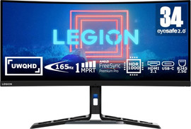 Lenovo מסך גיימינג קעור Lenovo Legion Y34wz-30 34'' Mini-LED UWQHD 180Hz 1ms - רזולוציית Ultra-Wide - חיבור USB-C 140W - צבע שחור