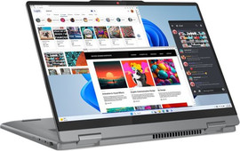 Lenovo מחשב נייד מסך מגע Lenovo IdeaPad 5 Flip 14" WUXGA i5-13420H 16GB 512SSD W11 Pro - צבע Luna Grey