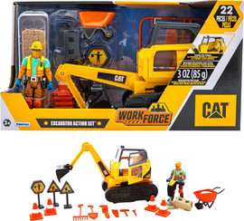 CAT ערכת משחק מחפרון מבית CAT כולל דמות ואביזרים - 22  חלקים