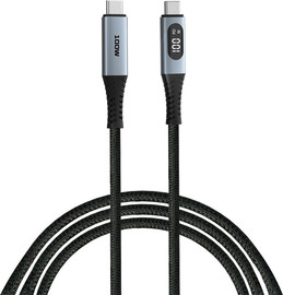 Verbatim כבל Verbatim USB-C ל-USB-C עם צג הספק דיגיטלי 100W – טעינה מהירה PD – אורך 1.2 מטר