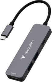 Verbatim תחנת עגינה Verbatim USB-C Essentials Multiport Hub 4 Port