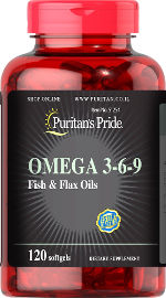 Puritan's Pride אומגה 3-6-9 שמן דגים ופשתן