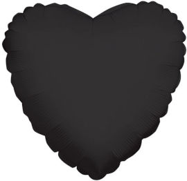 Anagram בלון מיילר 18- לב שחור חלק
