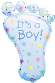 Anagram בלון מיילר 26 הולדת בן - כף רגל I'TS A BOY -תכלת