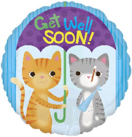 Anagram בלון מיילר 18-החלמה GET WELL SOON חתולים