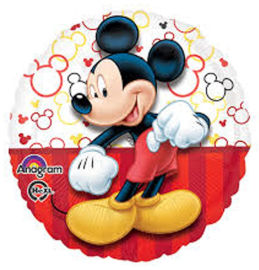 Disney בלון מיילר 18- מיקי מאוס לבן אדום